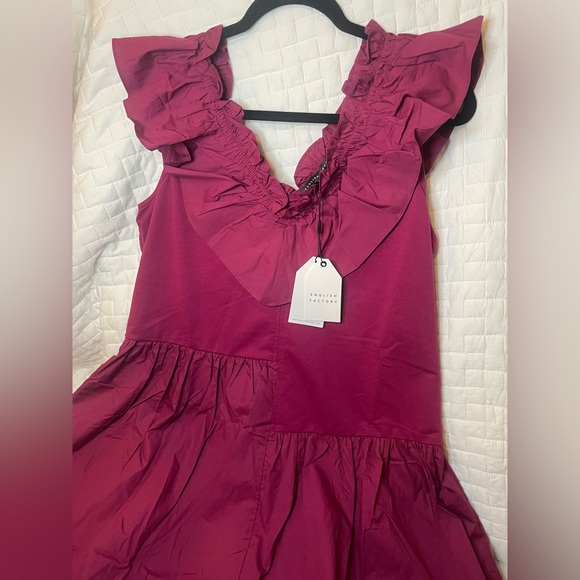 English Factory Fuchsia Ruffle Dress - Picture 3 of 7
